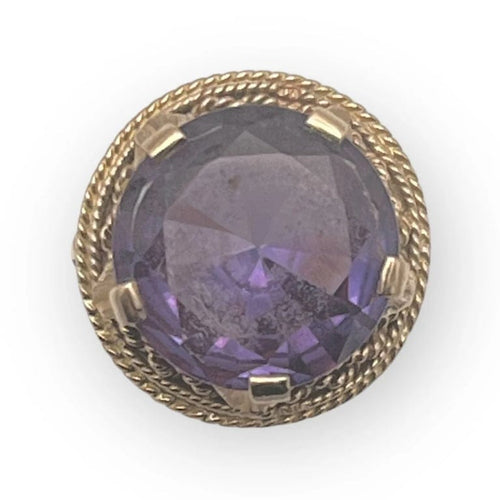 Bague 51 Bague vintage en or jaune 14K avec améthyste 58 Facettes 149062582