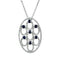 Pendentif Pendentif en or blanc avec diamants et saphirs 58 Facettes R755