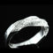 Bague 51 Bague torsadée en or blanc sertie de diamants 0,60 ct 58 Facettes R106