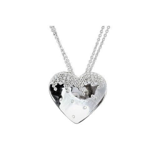 Collier Pendentif cœur - Collier en or serti de diamants 58 Facettes R199