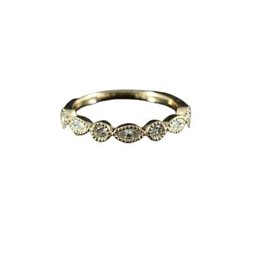 Bague 52 Bague en or rose sertie de diamants 0,38 ct 58 Facettes R1454