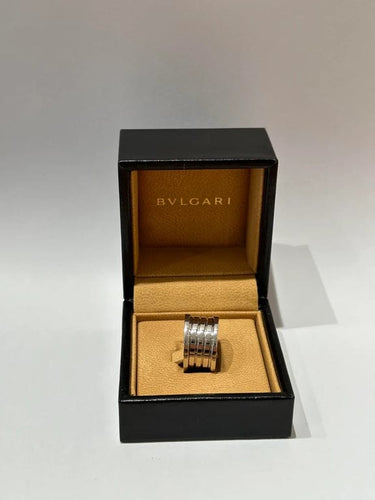 Bague 53 Bvlgari B.zero1 - Bague 4 bandes en or blanc 18 carats 58 Facettes