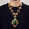 Collier M. Gérard - Sautoir transformable en or jaune 18k, émeraudes, turquoises et émail 58 Facettes