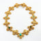 Collier M. Gérard - Sautoir transformable en or jaune 18k, émeraudes, turquoises et émail 58 Facettes