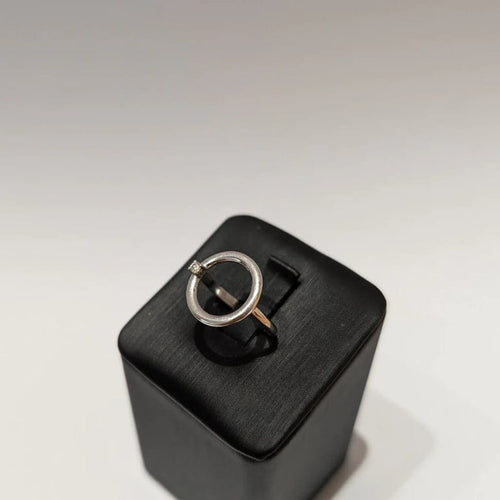 Bague 49 Bague en or blanc 18 carats avec diamant taille brillant 58 Facettes