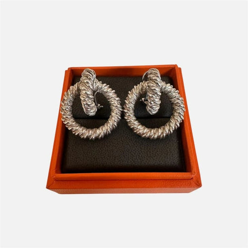Boucles d'oreilles Hermès Noeuds marins - Boucles d’oreilles clips en argent 925 58 Facettes 104