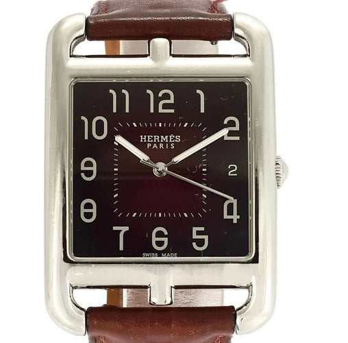 Montre Hermès Cape Cod - Montre en acier grand modèle 58 Facettes
