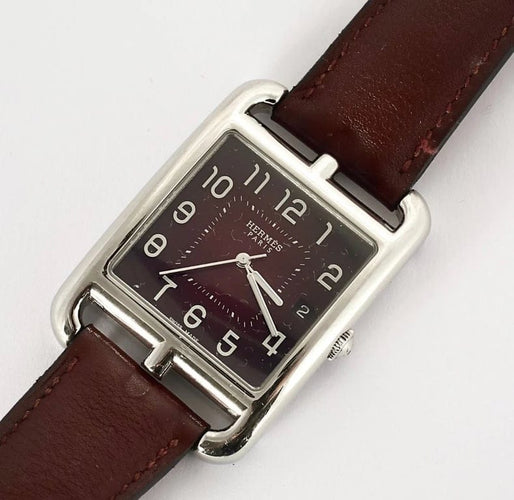 Montre Hermès Cape Cod - Montre en acier grand modèle 58 Facettes