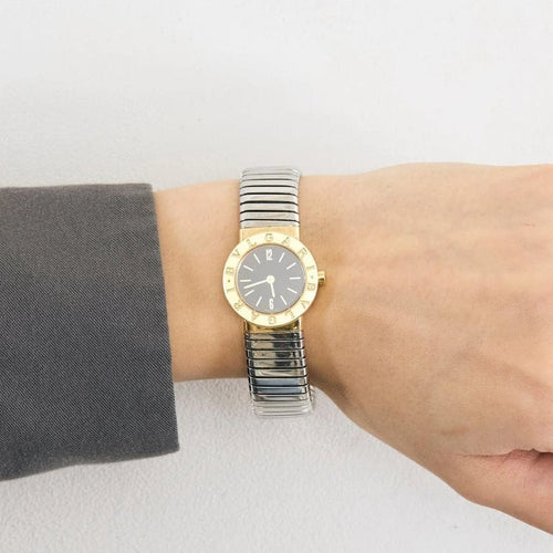 Montre Bulgari Tubogas - Montre en acier et or jaune 58 Facettes
