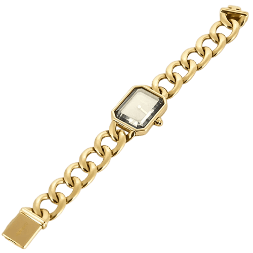 Montre Chanel Première - Montre en or jaune 18 carats, chaîne gourmette 58 Facettes