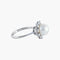 Bague 54 Bague perle et diamants en or blanc 18K 58 Facettes