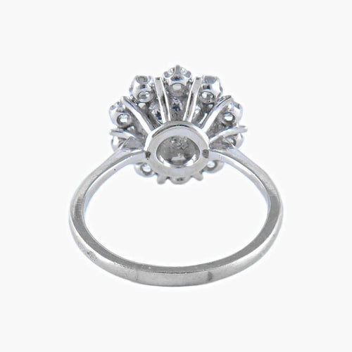 Bague 54 Bague perle et diamants en or blanc 18K 58 Facettes