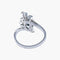 Bague 52 Bague navette en or blanc 18K avec saphir et diamants 58 Facettes