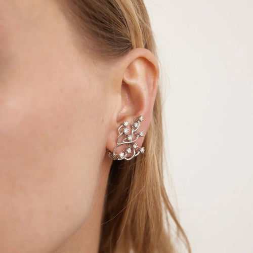 Boucles d'oreilles Boucles d'oreilles - Or gris 18K et diamants 0,5 ct 58 Facettes HS7269