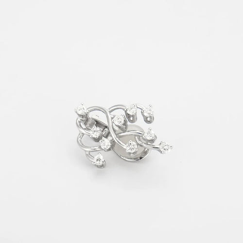 Boucles d'oreilles Boucles d'oreilles - Or gris 18K et diamants 0,5 ct 58 Facettes HS7269