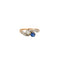 Bague 54 Bague Toi et Moi en or gris 18K/platine avec saphir et diamants 58 Facettes HS5517