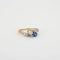 Bague 54 Bague Toi et Moi en or gris 18K/platine avec saphir et diamants 58 Facettes HS5517