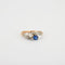 Bague 54 Bague Toi et Moi en or gris 18K/platine avec saphir et diamants 58 Facettes HS5517
