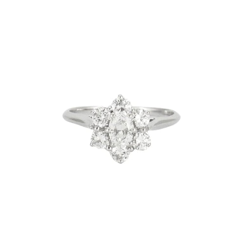 Bague 54 Bague en or blanc 18K sertie de diamants 0,6 ct 58 Facettes HS4260