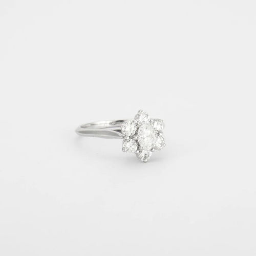 Bague 54 Bague en or blanc 18K sertie de diamants 0,6 ct 58 Facettes HS4260