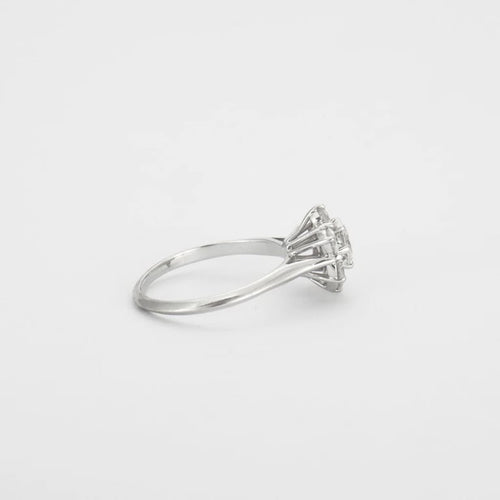 Bague 54 Bague en or blanc 18K sertie de diamants 0,6 ct 58 Facettes HS4260