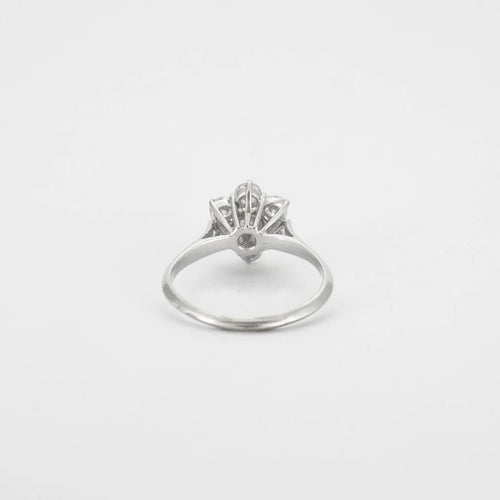 Bague 54 Bague en or blanc 18K sertie de diamants 0,6 ct 58 Facettes HS4260