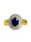 Bague 60 Bague saphir et diamants en or jaune 18 carats 58 Facettes f81lp23