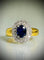 Bague 60 Bague saphir et diamants en or jaune 18 carats 58 Facettes f81lp23
