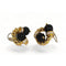 Boucles d'oreilles Chaumet - Boucles d’oreilles clips en or jaune 18 carats, onyx et diamants 58 Facettes