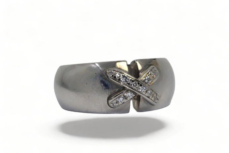 Bague 55 Chaumet Liens - Bague en or blanc 18 carats et diamants 58 Facettes F89LP24