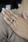 Bague 48 Bague pompadour Art déco en or blanc 18 carats saphir et diamants 58 Facettes SQ0030869