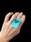 Bague 51 Thierry Vendome Sakura - Bague ornée de turquoises, tourmaline et diamant 58 Facettes 227210