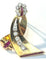 Broche Paul N Lackritz - Broche ruban rétro en or jaune, rubis et diamants 58 Facettes 248596