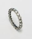 Bague 49 Alliance - Bague en or gris sertie de 21 diamants 58 Facettes 238126