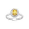 Bague 52 Golden Heart - Bague en or blanc 18 carats et diamants 58 Facettes BAFC2OBDJ