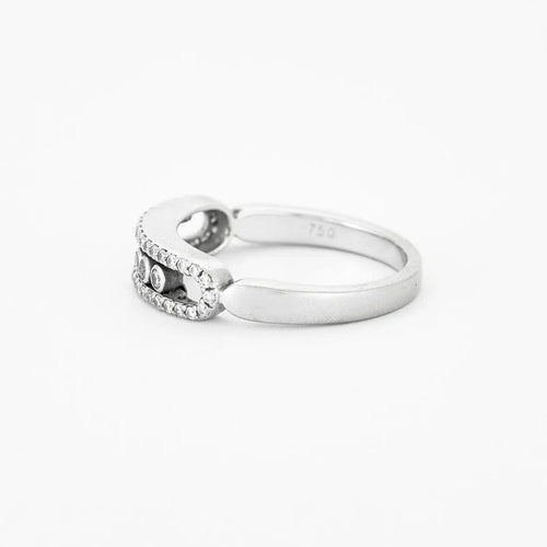 Bague 53 Messika Move Pavé - Bague en or blanc 18 carats et diamants 58 Facettes LODV014452