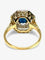 Bague 58 Bague en or jaune 18K avec saphir 1 ct et diamants 0,42 ct 58 Facettes 1603
