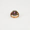 Bague 51 Bague ancienne en or jaune 18K rubis, diamants et péridot 58 Facettes