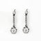 Boucles d'oreilles Dormeuses anciennes en or 18 carats bicolore et diamants 58 Facettes