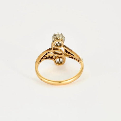 Bague 56 Bague Toi & Moi - Diamants taille ancienne 58 Facettes