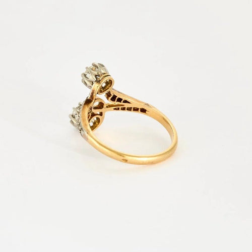 Bague 56 Bague Toi & Moi - Diamants taille ancienne 58 Facettes