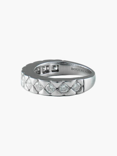 Bague 49.5 Boucheron - Alliance en or blanc 18K sertie de 11 diamants 58 Facettes