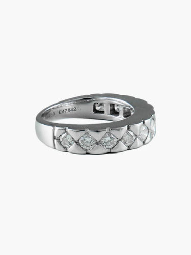 Bague 49.5 Boucheron - Alliance en or blanc 18K sertie de 11 diamants 58 Facettes