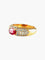 Bague 52 Boucheron - Bague en or jaune 750 au rubis et diamants 58 Facettes