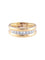 Bague 53 Demi-alliance en or jaune 750 58 Facettes