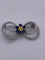 Broche Broche en or jaune 18 carats avec saphir et diamants 58 Facettes