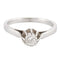 Bague 48 Solitaire - Bague en or gris 750 avec diamant env. 0,20 ct 58 Facettes