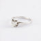 Bague 48 Solitaire - Bague en or gris 750 avec diamant env. 0,20 ct 58 Facettes