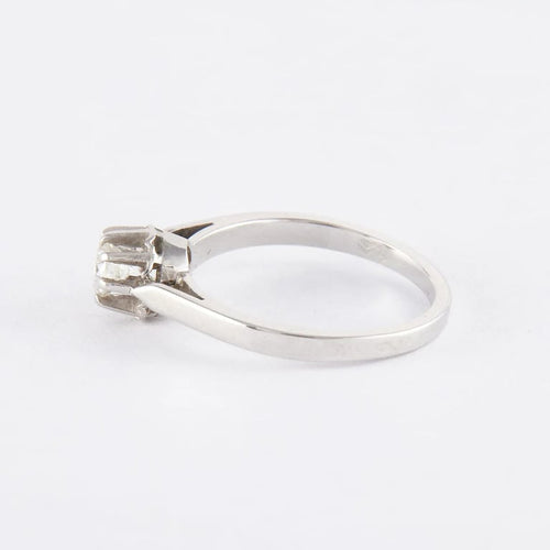 Bague 48 Solitaire - Bague en or gris 750 avec diamant env. 0,20 ct 58 Facettes