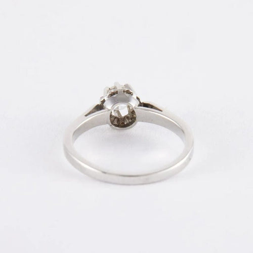 Bague 48 Solitaire - Bague en or gris 750 avec diamant env. 0,20 ct 58 Facettes